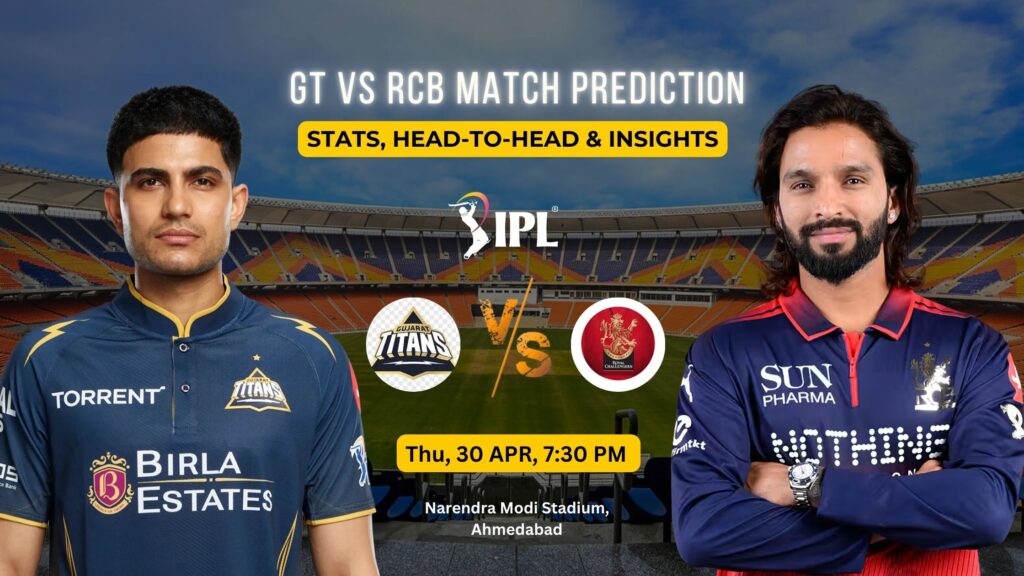 GT vs RCB IPL 2026 Match Prediction